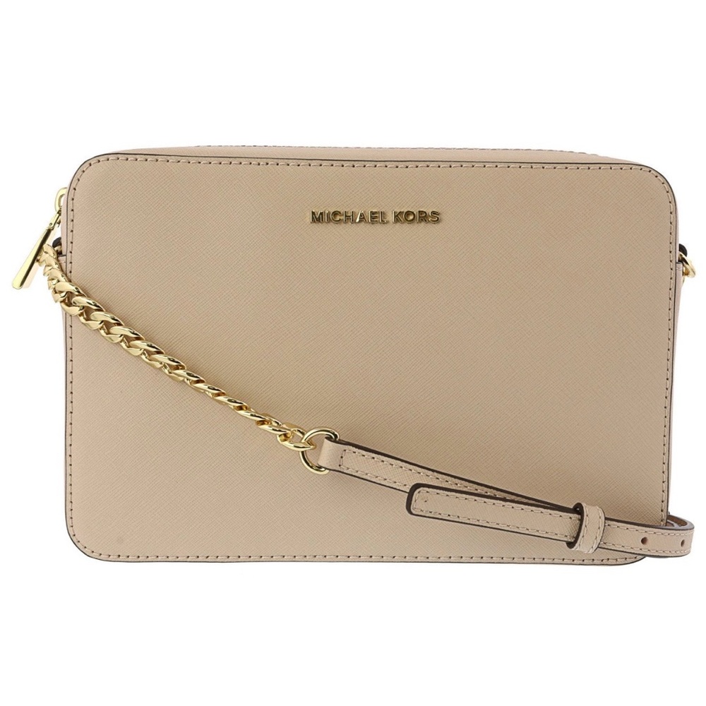 Michael Kors Tan Crossbody Bag with Gold Chain